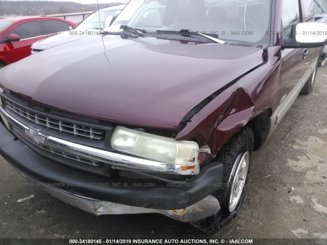 2GCEC19T1X1164193 - 1999 CHEVROLET SILVERADO C1500 MAROON photo 6