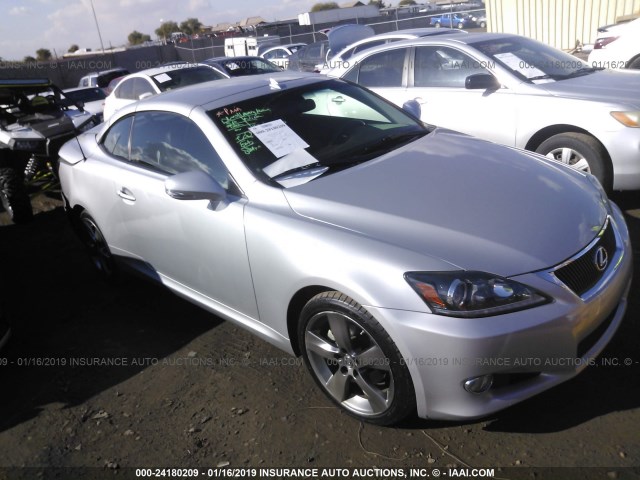 JTHFF2C28B2518445 - 2011 LEXUS IS 250 SILVER photo 1