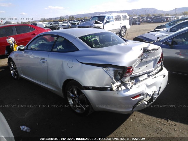 JTHFF2C28B2518445 - 2011 LEXUS IS 250 SILVER photo 3