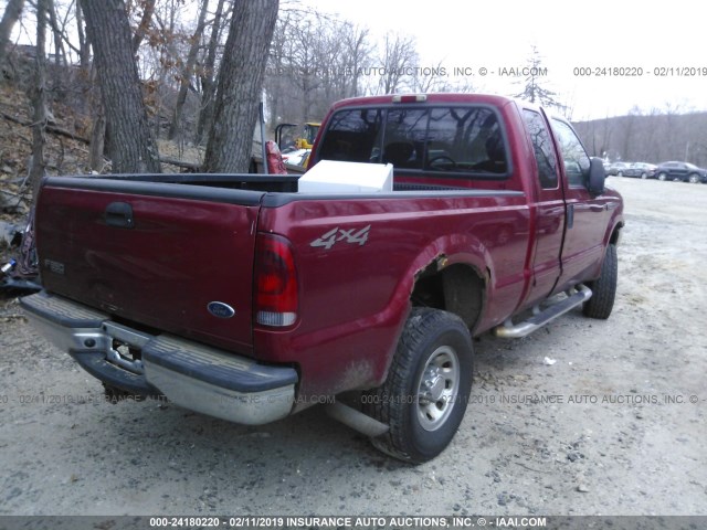 1FTSX31LX3EB04095 - 2003 FORD F350 SRW SUPER DUTY RED photo 4