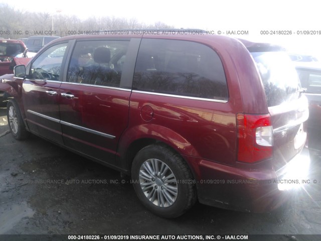 2C4RC1CGXFR597105 - 2015 CHRYSLER TOWN & COUNTRY TOURING L RED photo 3