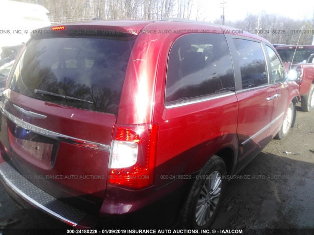 2C4RC1CGXFR597105 - 2015 CHRYSLER TOWN & COUNTRY TOURING L RED photo 4
