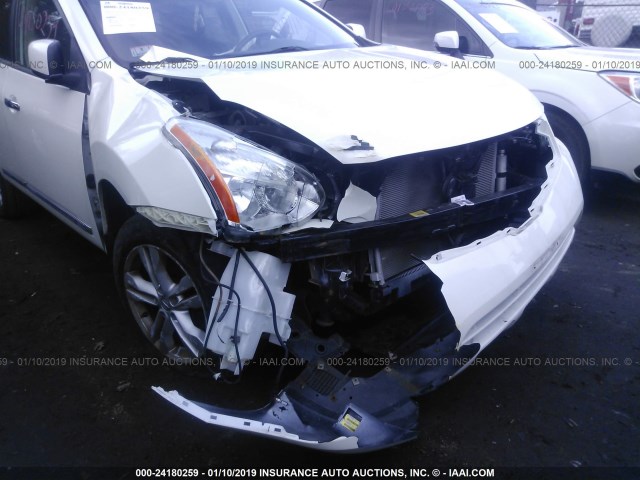 JN8AS5MV9CW376302 - 2012 NISSAN ROGUE S/SV WHITE photo 6