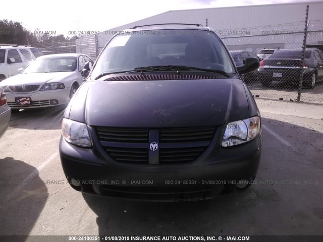 2D4GP44L97R117861 - 2007 DODGE GRAND CARAVAN SXT BLUE photo 6