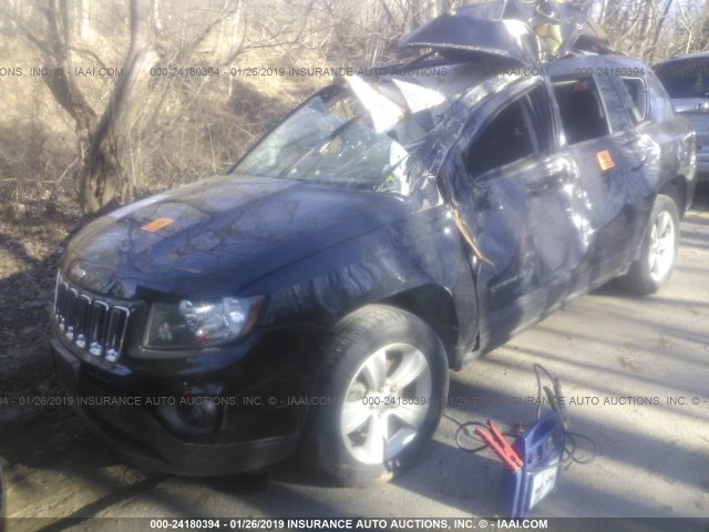 1C4NJDBB5ED776665 - 2014 JEEP COMPASS SPORT BLACK photo 2