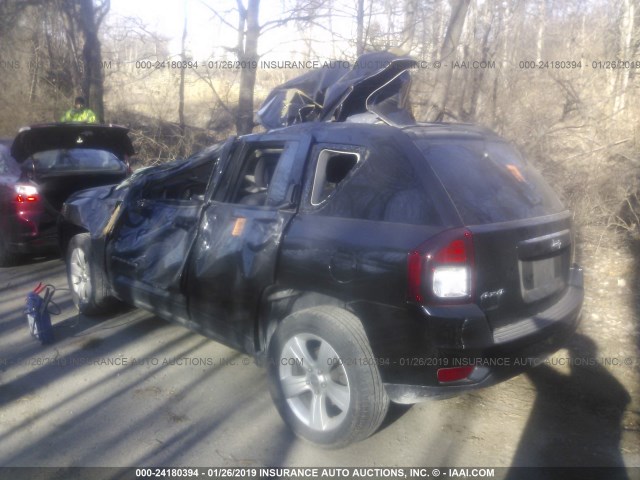 1C4NJDBB5ED776665 - 2014 JEEP COMPASS SPORT BLACK photo 3