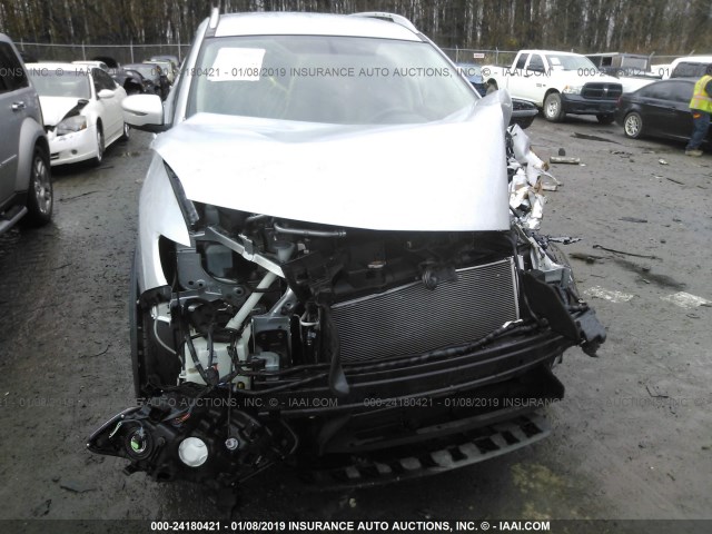 KNMAT2MV0GP667116 - 2016 NISSAN ROGUE S/SL/SV SILVER photo 6