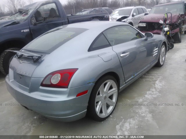 1C3AN69L64X013813 - 2004 CHRYSLER CROSSFIRE LIMITED Light Blue photo 4