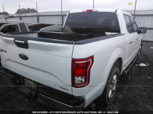 1FTEW1C89GFA08620 - 2016 FORD F150 SUPERCREW WHITE photo 4