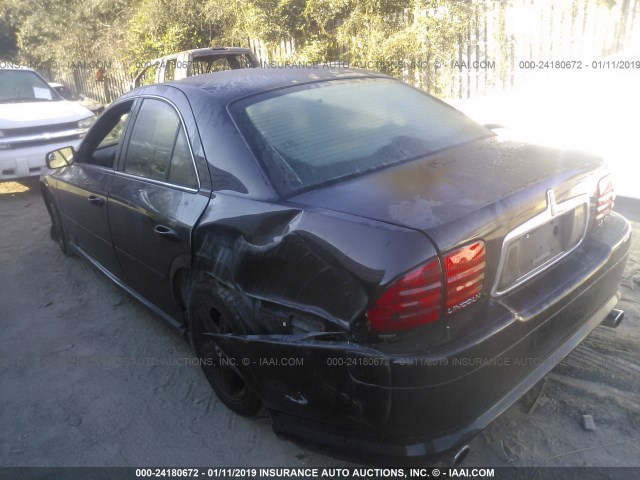 1LNHM87A92Y643967 - 2002 LINCOLN LS BLACK photo 3