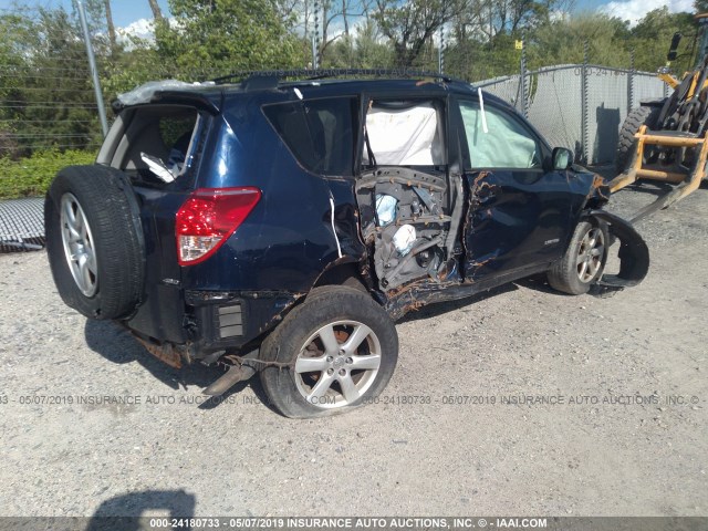 JTMBD31V675113845 - 2007 TOYOTA RAV4 LIMITED BLUE photo 4