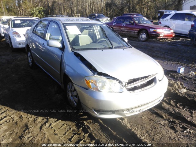 1NXBR32E83Z043650 - 2003 TOYOTA COROLLA CE/LE/S SILVER photo 1