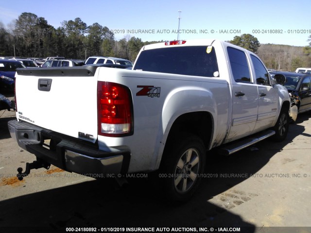 3GTP2VE33BG376974 - 2011 GMC SIERRA K1500 SLE WHITE photo 4