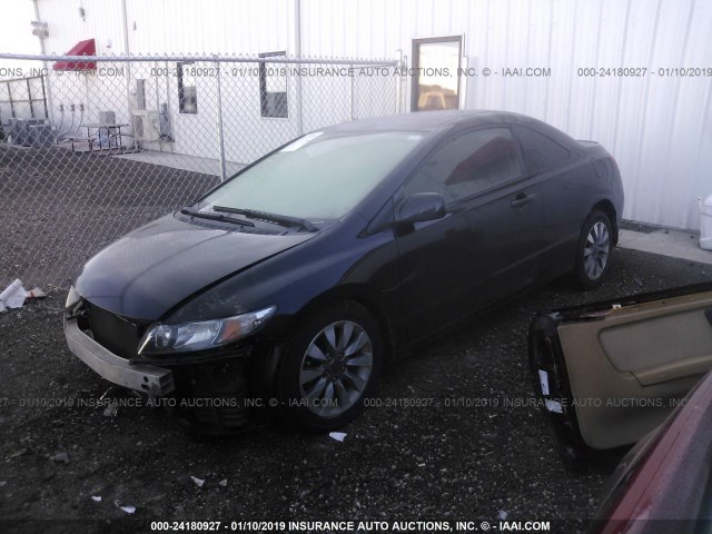 2HGFG11999H515193 - 2009 HONDA CIVIC EXL BLACK photo 2