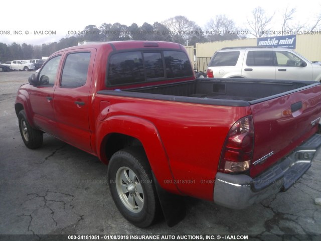 3TMJU62N05M001044 - 2005 TOYOTA TACOMA DOUBLE CAB PRERUNNER RED photo 3