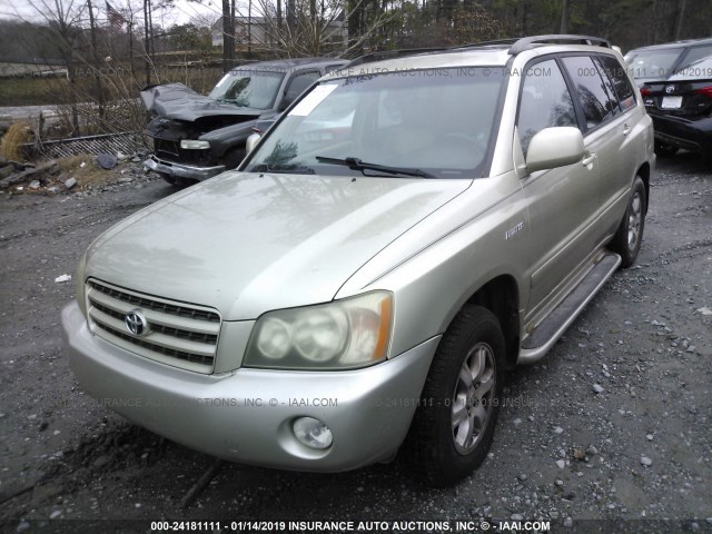 JTEGF21A130094437 - 2003 TOYOTA HIGHLANDER LIMITED GOLD photo 2