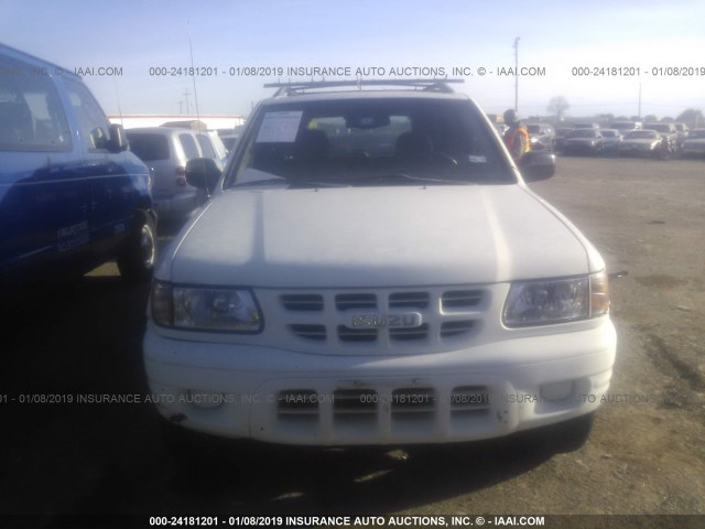 4S2CK58W414304931 - 2001 ISUZU RODEO S/LS/LSE WHITE photo 6