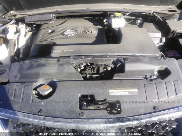 5N1AR2MM6FC691122 - 2015 NISSAN PATHFINDER S/SV/SL/PLATINUM GRAY photo 10