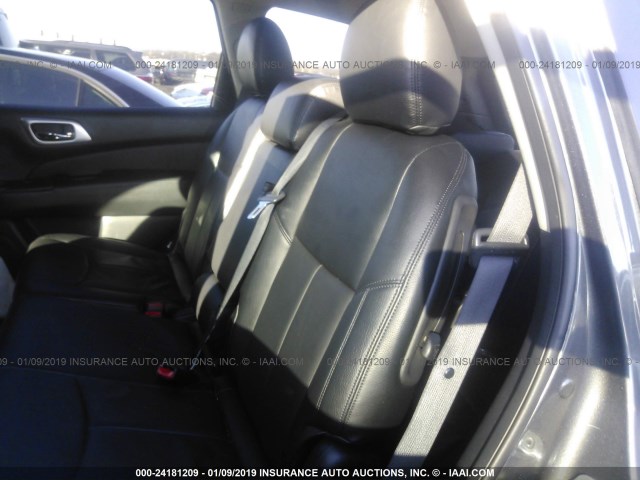 5N1AR2MM6FC691122 - 2015 NISSAN PATHFINDER S/SV/SL/PLATINUM GRAY photo 8