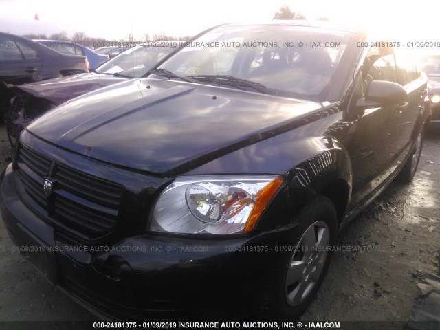 1B3HB28B18D769157 - 2008 DODGE CALIBER BLACK photo 2