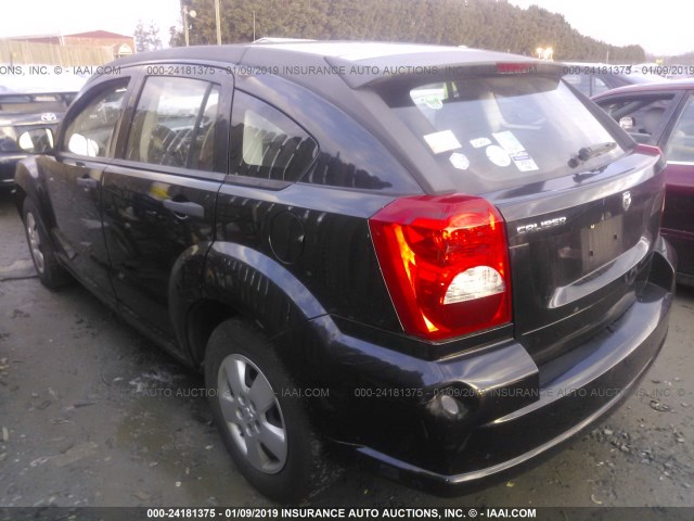 1B3HB28B18D769157 - 2008 DODGE CALIBER BLACK photo 3