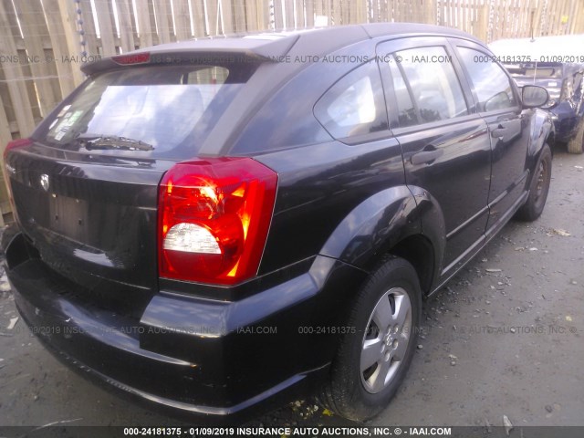 1B3HB28B18D769157 - 2008 DODGE CALIBER BLACK photo 4