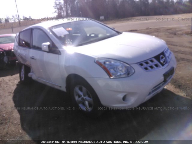 JN8AS5MT4DW032599 - 2013 NISSAN ROGUE S/SV WHITE photo 1