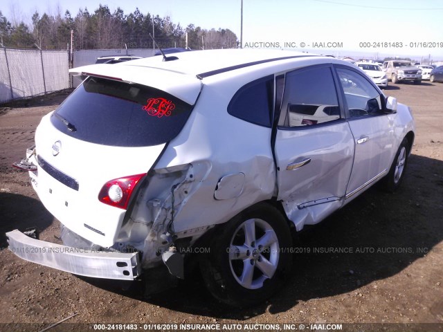 JN8AS5MT4DW032599 - 2013 NISSAN ROGUE S/SV WHITE photo 4