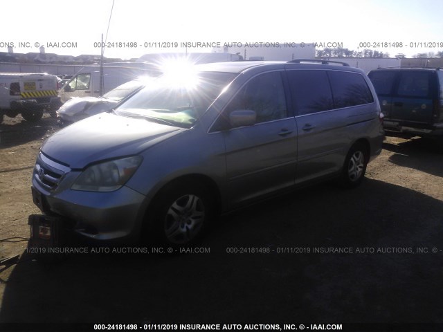 5FNRL38636B065492 - 2006 HONDA ODYSSEY EXL SILVER photo 2