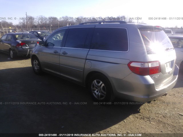 5FNRL38636B065492 - 2006 HONDA ODYSSEY EXL SILVER photo 3