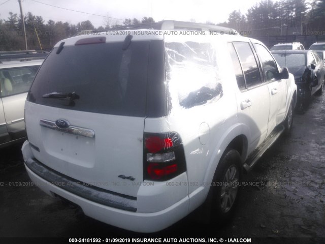 1FMEU73E09UA37304 - 2009 FORD EXPLORER XLT WHITE photo 4