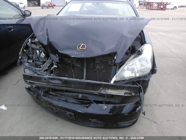 JTHBF30G720052006 - 2002 LEXUS ES 300 BLACK photo 6