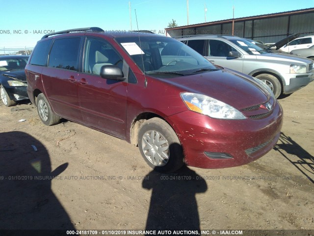 5TDZK23C98S152967 - 2008 TOYOTA SIENNA CE/LE MAROON photo 1