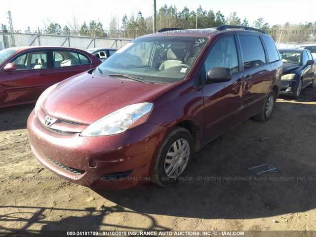 5TDZK23C98S152967 - 2008 TOYOTA SIENNA CE/LE MAROON photo 2