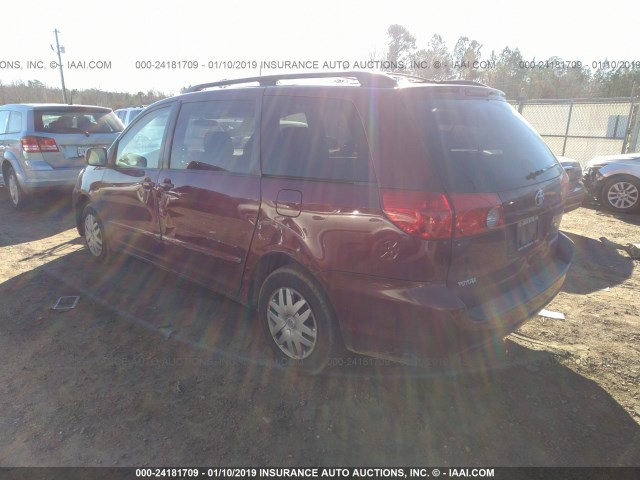 5TDZK23C98S152967 - 2008 TOYOTA SIENNA CE/LE MAROON photo 3