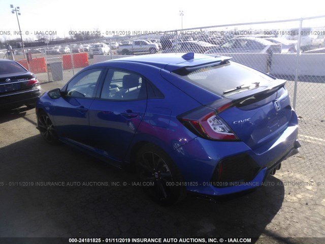 SHHFK7H42JU417173 - 2018 HONDA CIVIC SPORT 蓝色 照片 3