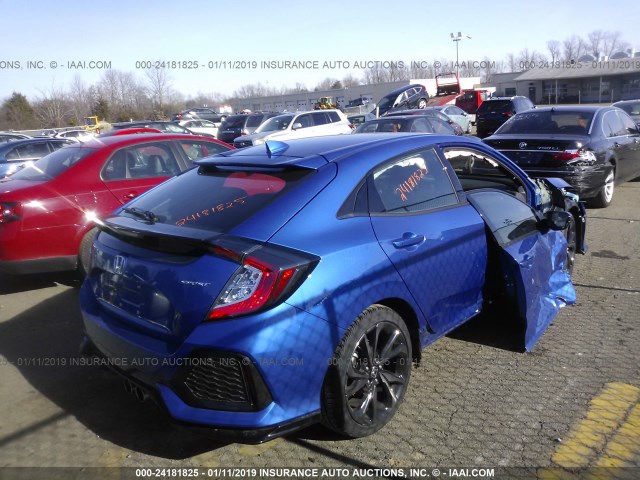 SHHFK7H42JU417173 - 2018 HONDA CIVIC SPORT BLUE photo 4