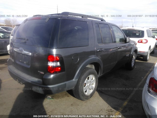 1FMEU73E57UB11393 - 2007 FORD EXPLORER XLT GRAY photo 4