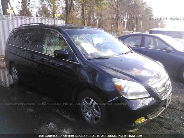 5FNRL38715B077910 - 2005 HONDA ODYSSEY EXL BLACK photo 1