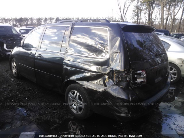 5FNRL38715B077910 - 2005 HONDA ODYSSEY EXL BLACK photo 3