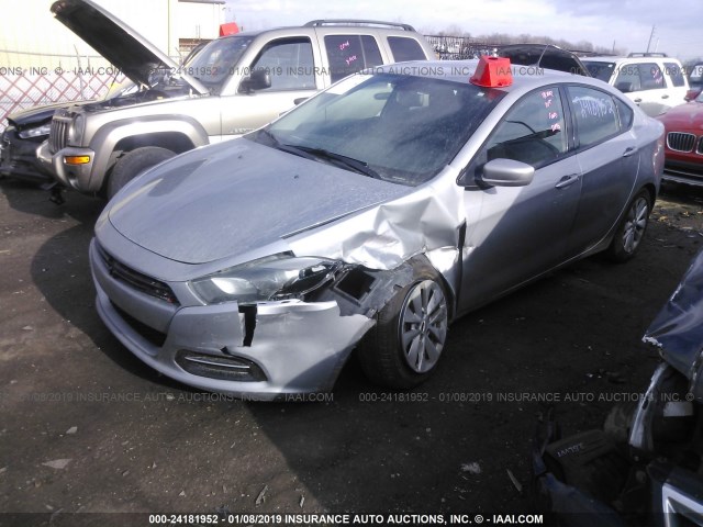 1C3CDFBB5ED724094 - 2014 DODGE DART SXT SILVER photo 2