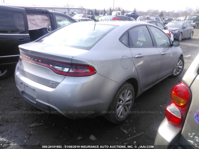 1C3CDFBB5ED724094 - 2014 DODGE DART SXT SILVER photo 4