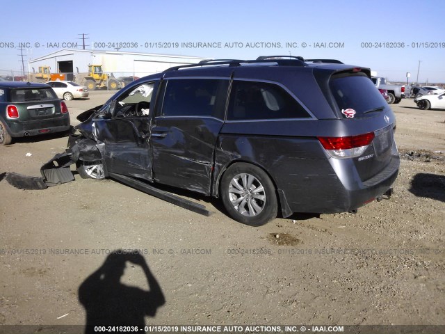 5FNRL5H66GB063572 - 2016 HONDA ODYSSEY EXL GRAY photo 3