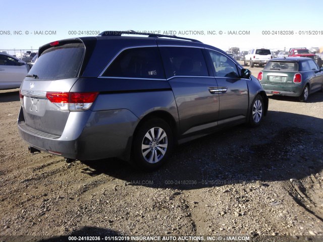 5FNRL5H66GB063572 - 2016 HONDA ODYSSEY EXL GRAY photo 4