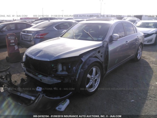 KMHGC4DF2AU094741 - 2010 HYUNDAI GENESIS 4.6L SILVER photo 2