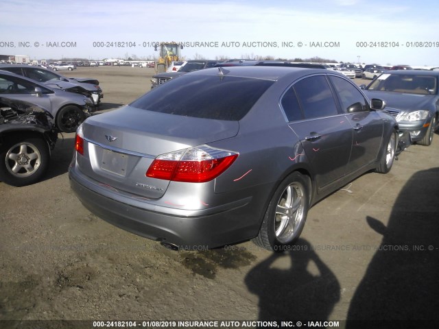 KMHGC4DF2AU094741 - 2010 HYUNDAI GENESIS 4.6L SILVER photo 4