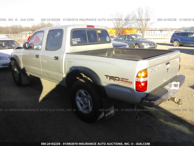 5TEHN72NX3Z221647 - 2003 TOYOTA TACOMA DOUBLE CAB 银色 照片 3