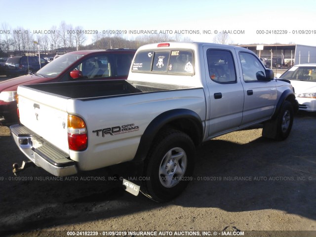 5TEHN72NX3Z221647 - 2003 TOYOTA TACOMA DOUBLE CAB 银色 照片 4