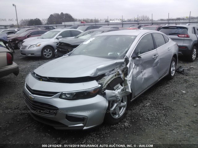 1G1ZB5ST3HF270394 - 2017 CHEVROLET MALIBU LS 灰色 照片 2