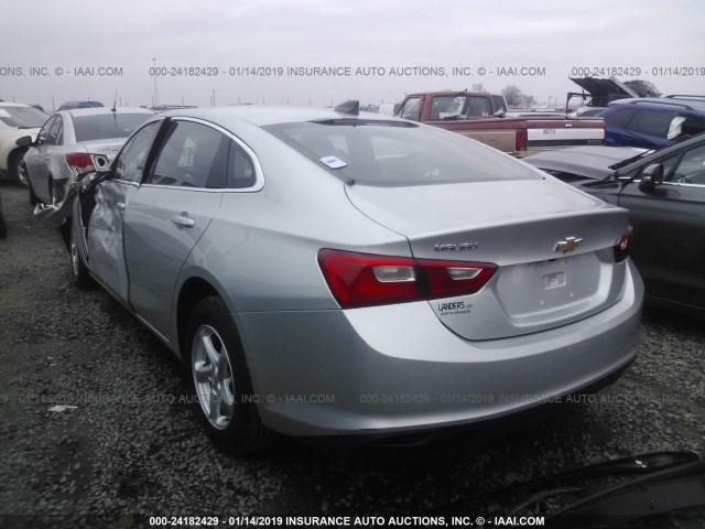 1G1ZB5ST3HF270394 - 2017 CHEVROLET MALIBU LS 灰色 照片 3